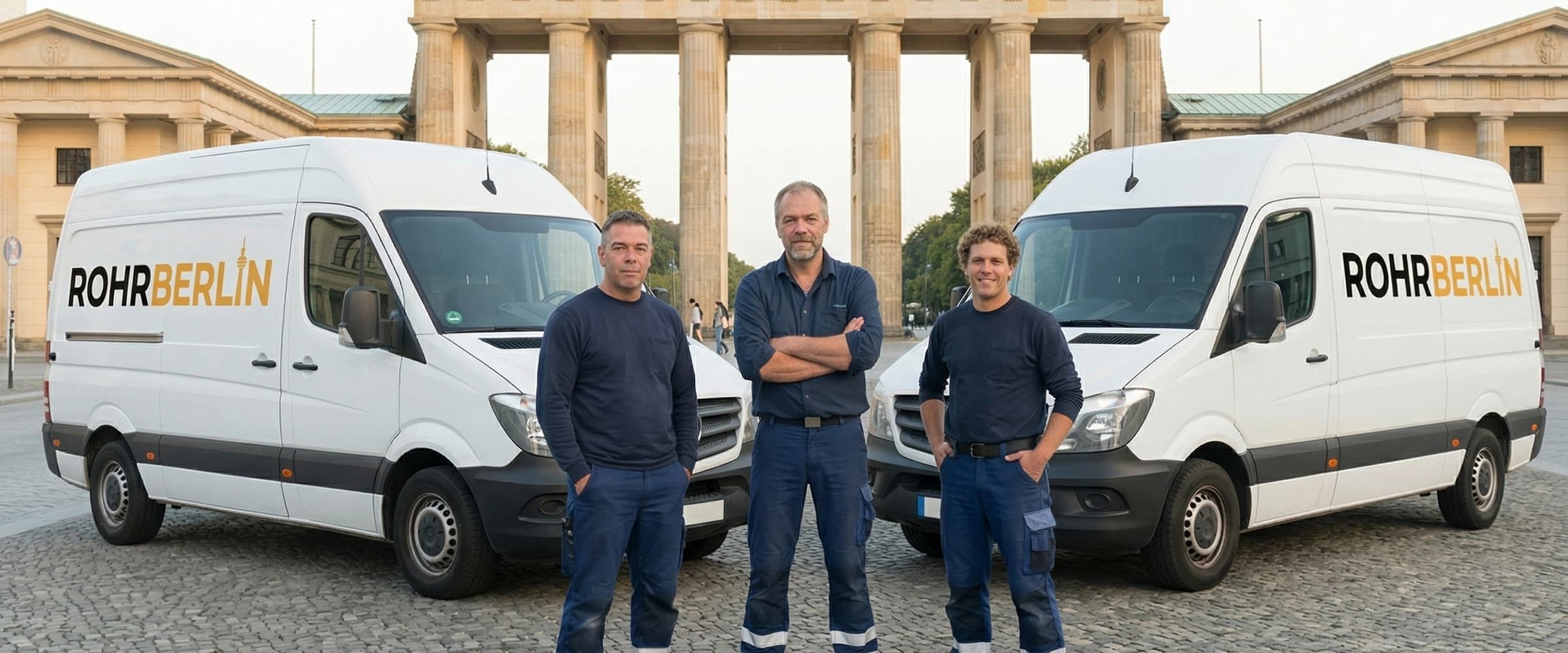 RohrBerlin Techniker bei der professionellen Rohrreinigung